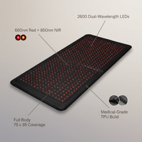 2026 Upgraded All-In-One Red Light Therapy Mat Full Body, FSA&HSA Eligible,75” X 35” Medical-Grade TPU Red Light Blanket with 2600 Dual-Wavelength Leds (660Nm Red & 850Nm NIR) for Pain Relief — infographic