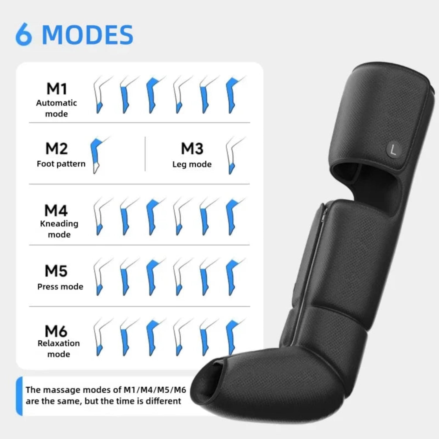 Leg Massager with Heat and Airbag Foot Calf Thigh Massager for Circulation and Muscle Relaxation Sequential Compression Boot
