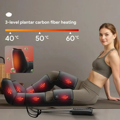 Leg Massager with Heat and Airbag Foot Calf Thigh Massager for Circulation and Muscle Relaxation Sequential Compression Boot