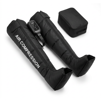 Compression Recovery Boots Designed for Athletes, 6 Chamber System, Rechargeable Battery, Dynamic Air Pressure