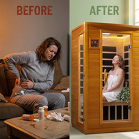 Andora 2-Person Low EMF FAR Infrared Sauna, Canadian Hemlock — Before & After