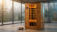 Andora 2-Person Low EMF FAR Infrared Sauna, Canadian Hemlock — Lifestyle