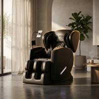 Modern Massage Chair Recliner with Zero Gravity with Full Body Air Pressure — Studio Shot