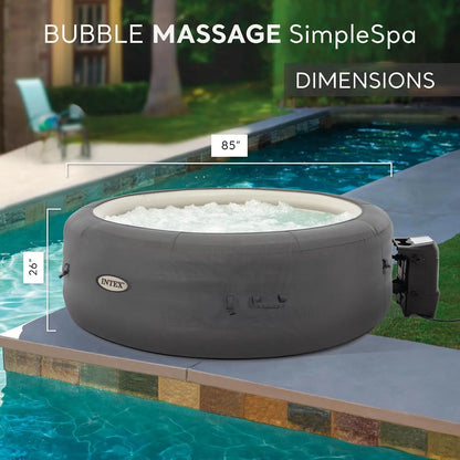 SimpleSpa 6 Person Inflatable Hot Tub, Portable Spa with 140 Jets, Custom