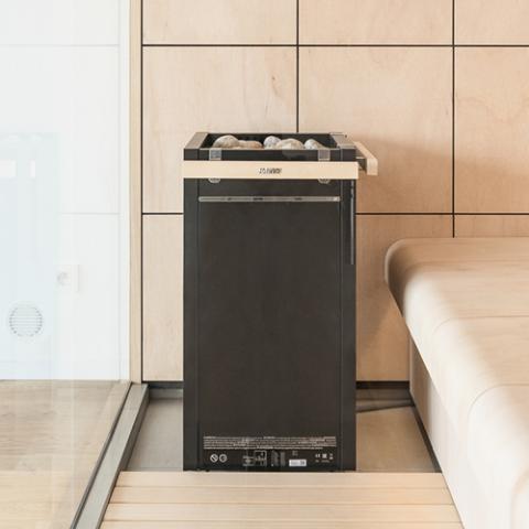 Harvia HL11U1 Virta Series 10.5kW Stainless Steel Sauna Heater at 240V 1PH Black